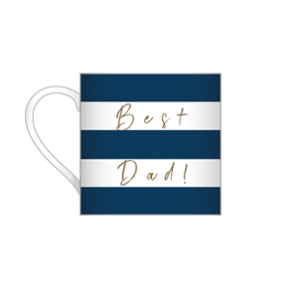 Navy Stripe Best Dad Mug