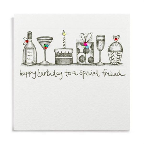 Happy Birthday Special Friend Cake/Champagne - Image 2
