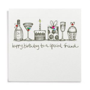 Happy Birthday Special Friend Cake/Champagne