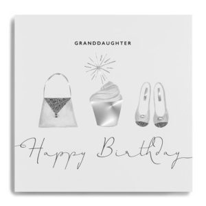 Granddaughter Happy Birthday Handbag/Cupcake/Shoes