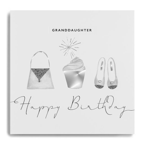 Granddaughter Happy Birthday Handbag/Cupcake/Shoes
