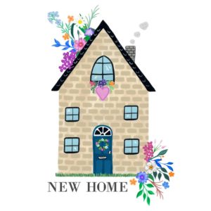 New Home card, greetings card