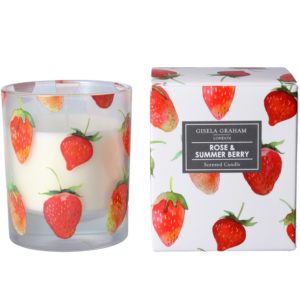 Boxed Scented Candle - Rose and Summer Berries by Gisela Graham