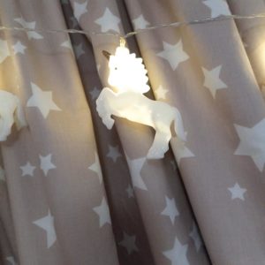 LED Lights 1.6m - Magical White Unicorns by Gisela Graham