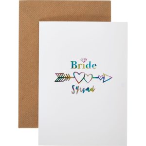 Bride Squad Rainbow Hearts Card