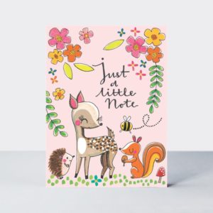 WOODLAND CREATURES/A LITTLE NOTE – PACK OF 5 cards