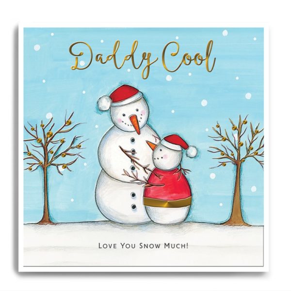Large and small Snowmen - Daddy cool, love you snow much !