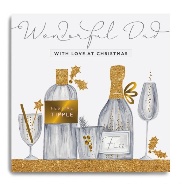 Bottles of Fizz and Glasses - Wonderful Dad with Love - Image 2