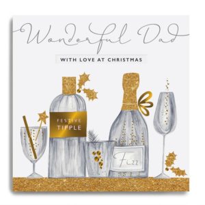 Bottles of Fizz and Glasses - Wonderful Dad with Love