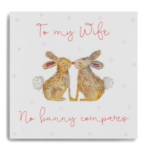 To My Wife No Bunny Compares - Two Bunnies Kissing