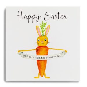 Happy Easter Bunny Carrot  Card
