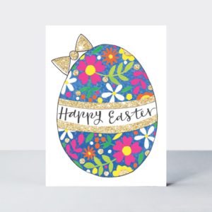 HAPPY EASTER FLORAL EGG – PACK OF 5