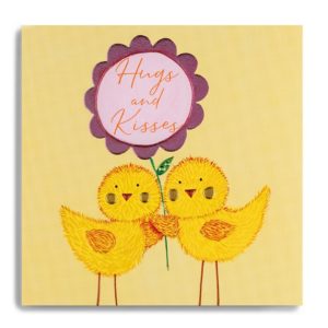 Hugs and Kisses - Two Easter Chicks