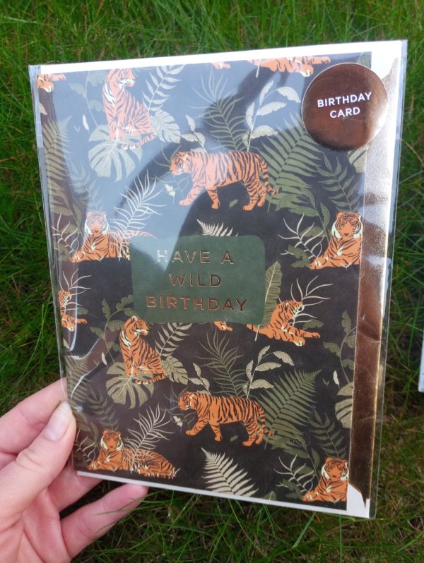 FRINGE  Black Wild Tiger Birthday Card
