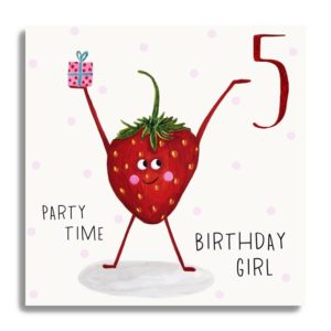 5th Birthday - Strawberry with Present