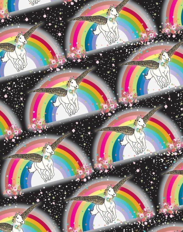 Rainbow/ Unicorns sheet Gift Wrap ( 1 sheet/ Individual)