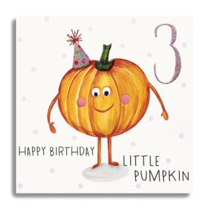 3rd Birthday - Pumpkin with Party Hat