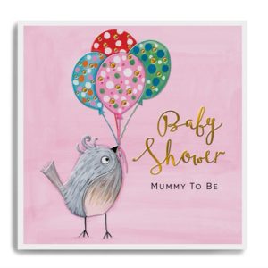 Baby Shower Mummy to be - Bird with Balloons