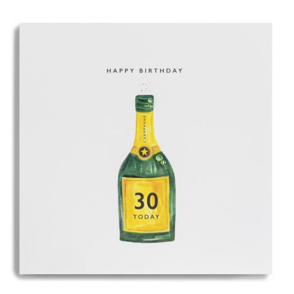 Happy Birthday 30 Today - Bottle of Champagne