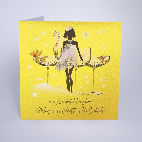 CARD**To a Wonderful Daughter Nothing Says Christmas Like Cocktails