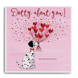 Dotty About You - Valentine Kisses - Dalmation with Heart Balloons