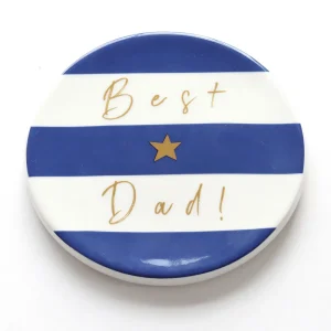 Coaster - Blue Stripe Best Dad