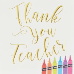 Thank you Teacher - crayon